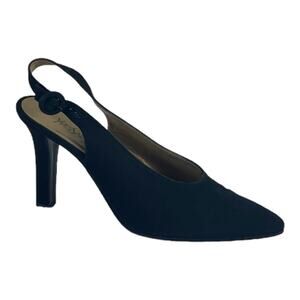 Yves Saint Laurent YSL Vintage Black Slingback 4” Heels Pumps Women’s Size 8N